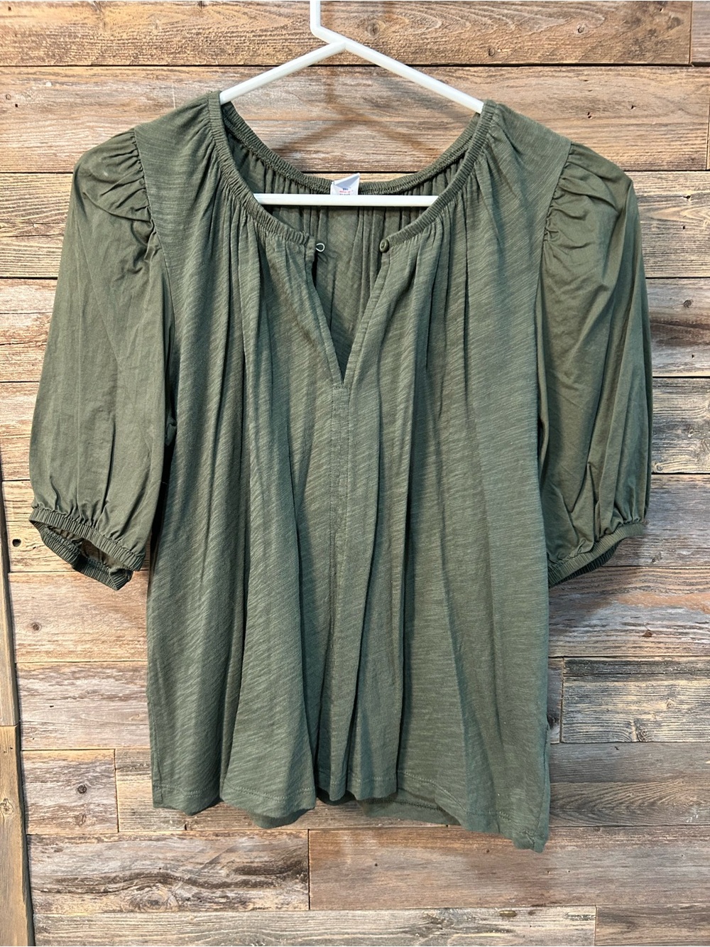 Old Navy Olive Green Peasant Blouse - size M